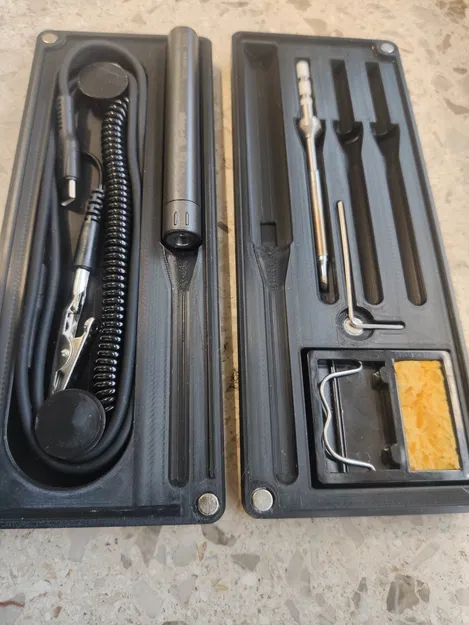 Hộp đựng mỏ hàn TS101 / TS100 / v.v. có ngăn chứa cáp, nắp nam châm - Image 4