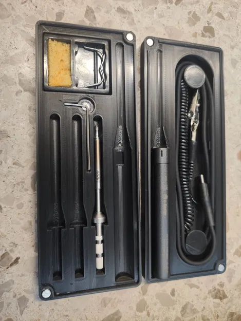 Hộp đựng mỏ hàn TS101 / TS100 / v.v. có ngăn chứa cáp, nắp nam châm - Image 6