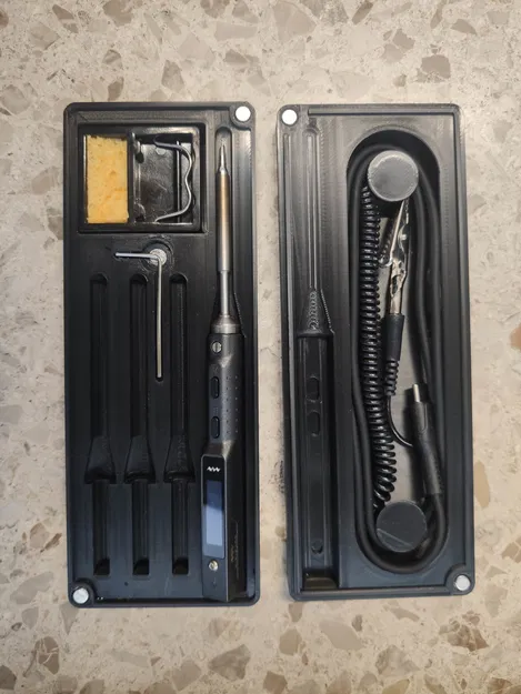 Hộp đựng mỏ hàn TS101 / TS100 / v.v. có ngăn chứa cáp, nắp nam châm - Image 8