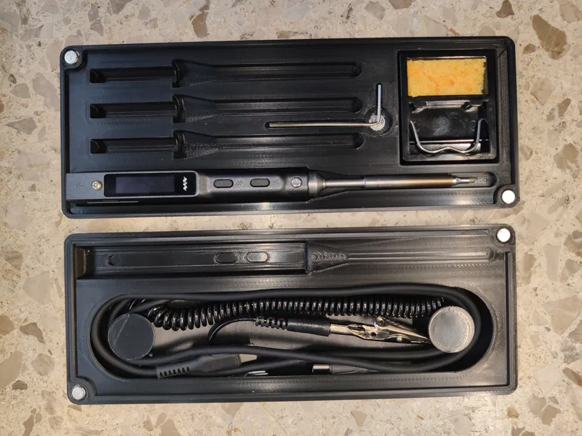 Hộp đựng mỏ hàn TS101 / TS100 / v.v. có ngăn chứa cáp, nắp nam châm - Image 9