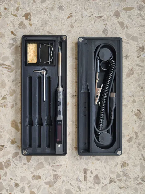 Hộp đựng mỏ hàn TS101 / TS100 / v.v. có ngăn chứa cáp, nắp nam châm - Image 10