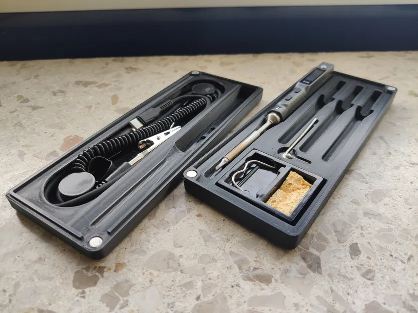 Hộp đựng mỏ hàn TS101 / TS100 / v.v. có ngăn chứa cáp, nắp nam châm - Image 11