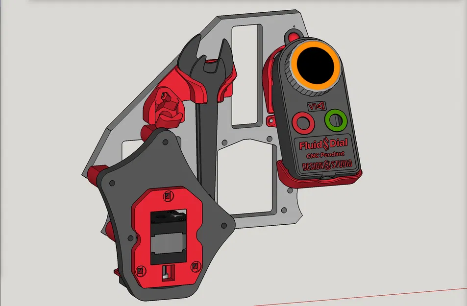 Giá đỡ cho Pendant FluidNC trên tấm YZ của LowRider v3 CNC (v1.6) - Image 2