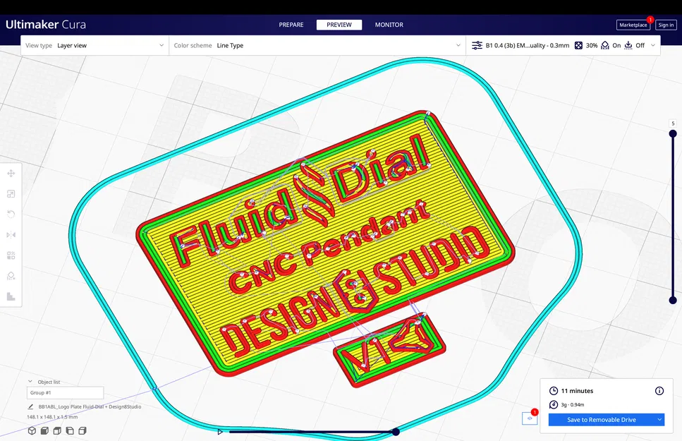 Vỏ cho "Fluid Dial" CNC pendant cho FluidNC dựa trên M5 Stack Dial, có logo in được, nút nổi bật, v1.0 - Image 18