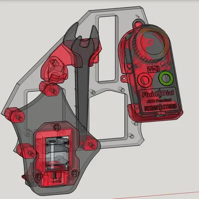 Giá đỡ cho Pendant FluidNC trên tấm YZ của LowRider v3 CNC (v1.6)