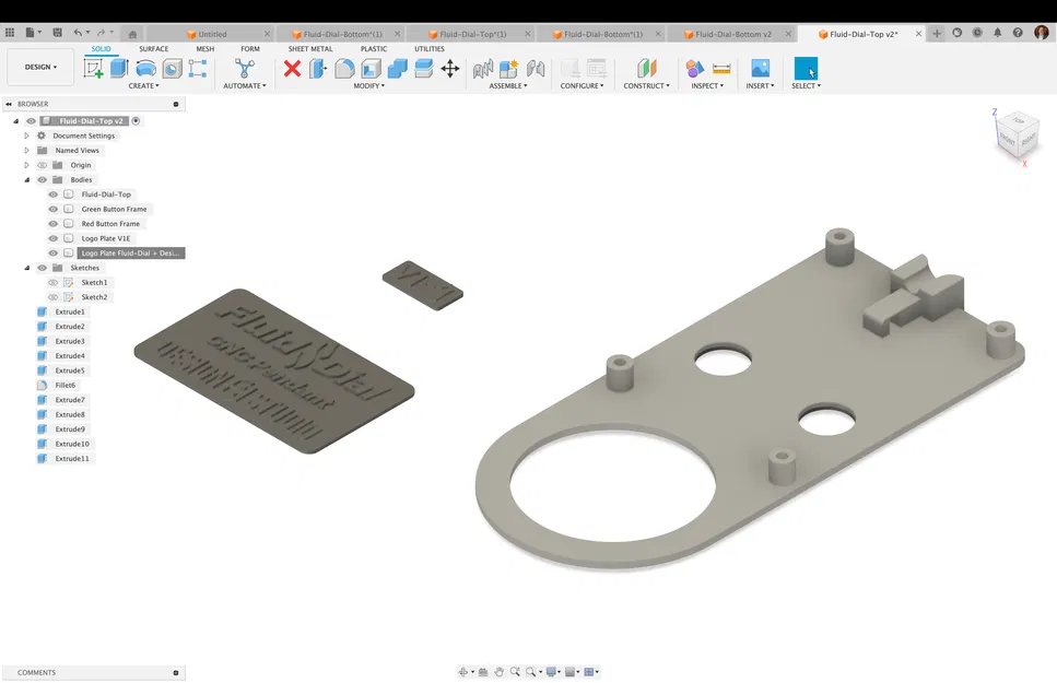 Vỏ cho "Fluid Dial" CNC pendant cho FluidNC dựa trên M5 Stack Dial, có logo in được, nút nổi bật, v1.0 - Image 20