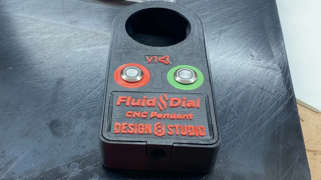 Vỏ cho "Fluid Dial" CNC pendant cho FluidNC dựa trên M5 Stack Dial, có logo in được, nút nổi bật, v1.0 - Image 23
