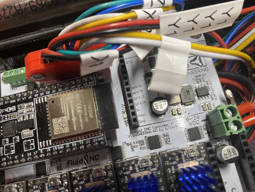 Vỏ cho "Fluid Dial" CNC pendant cho FluidNC dựa trên M5 Stack Dial, có logo in được, nút nổi bật, v1.0 - Image 30