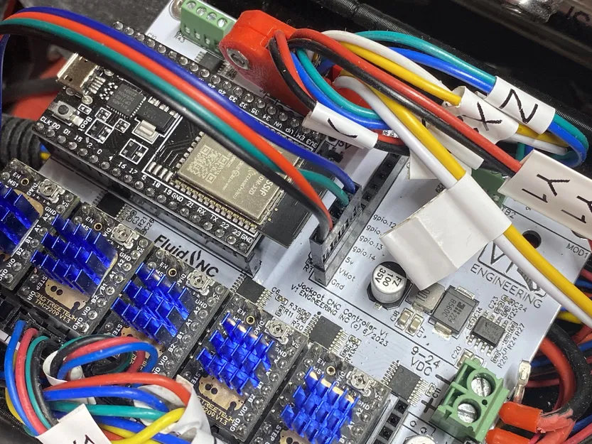 Vỏ cho "Fluid Dial" CNC pendant cho FluidNC dựa trên M5 Stack Dial, có logo in được, nút nổi bật, v1.0 - Image 32