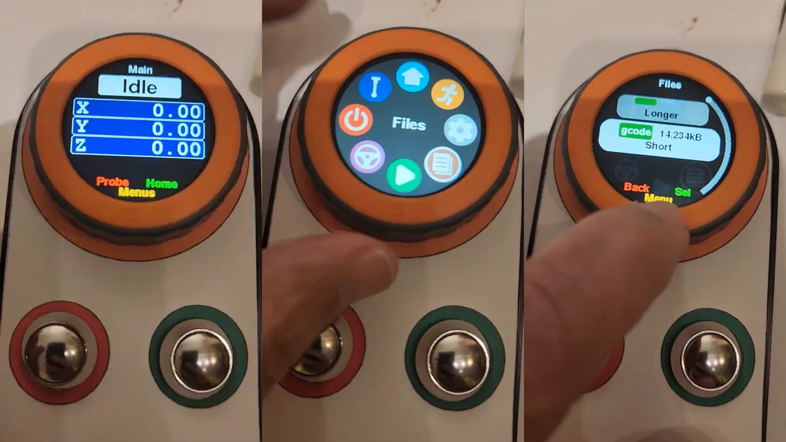 Vỏ cho "Fluid Dial" CNC pendant cho FluidNC dựa trên M5 Stack Dial, có logo in được, nút nổi bật, v1.0 - Image 41