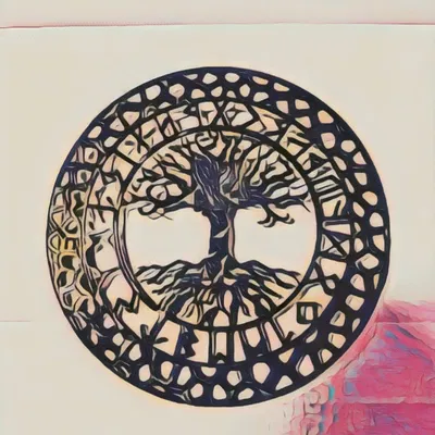 Cây Sự Sống Ygdrasil VORONOI