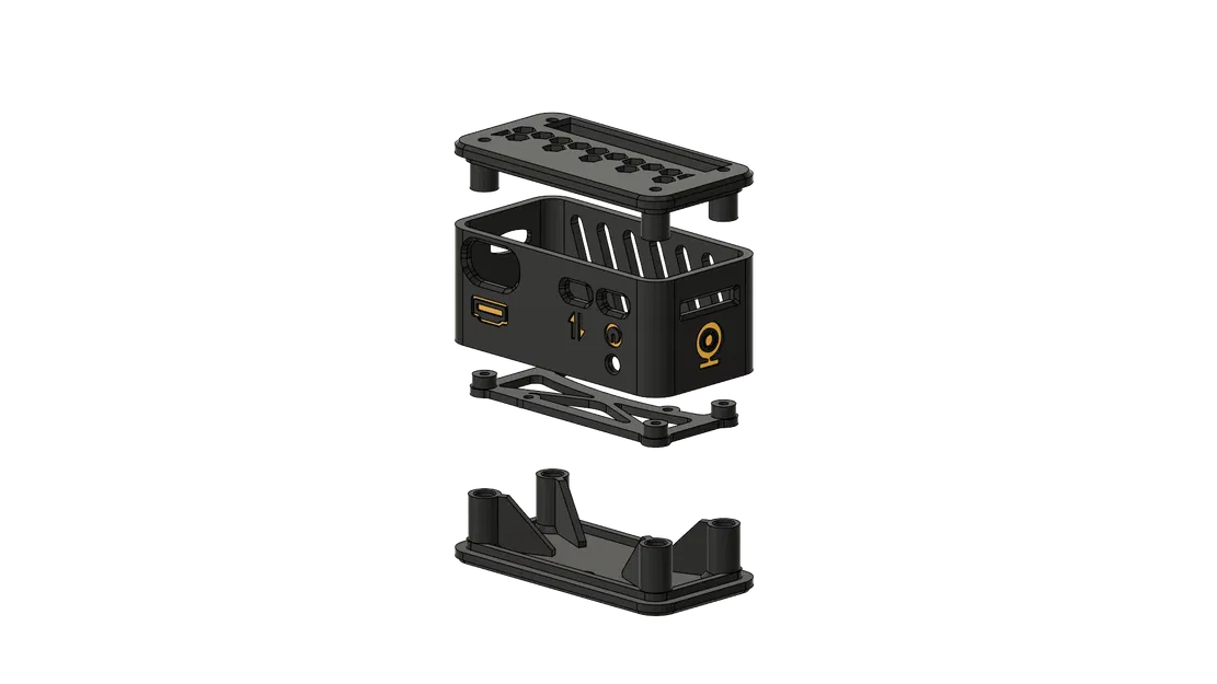 Vỏ Case cho Raspberry Pi Zero 2 W + LM2596 DC-DC All-in-One - Image 1