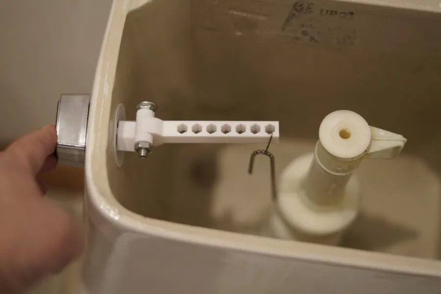 Cần gạt nhấn nút xả bồn cầu Mansfield Model 48 mạ Crom thay thế - Image 2