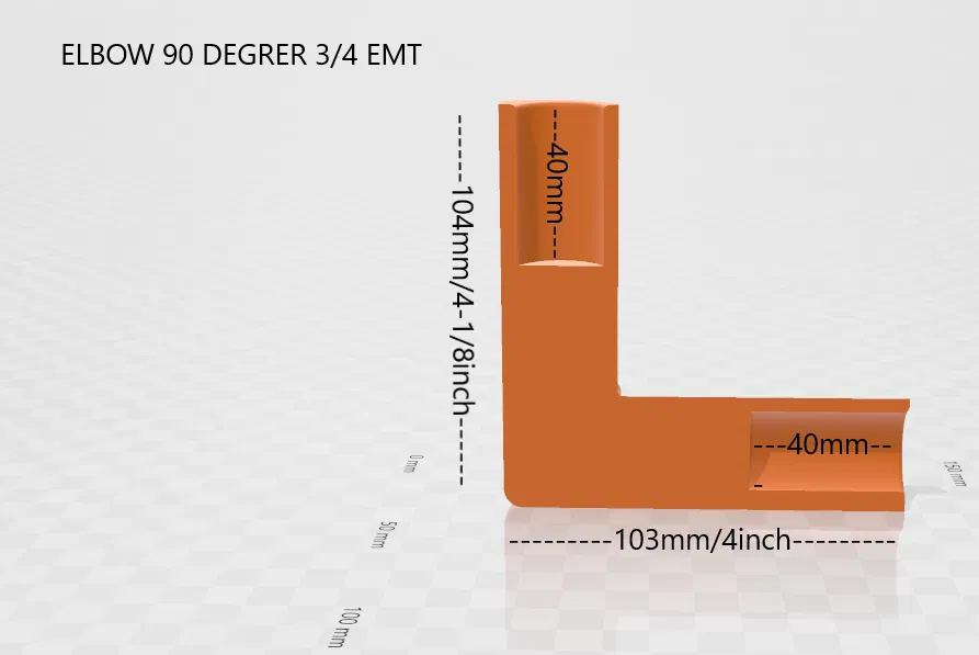 Co nối 90 độ EMT 3/4" - Image 2