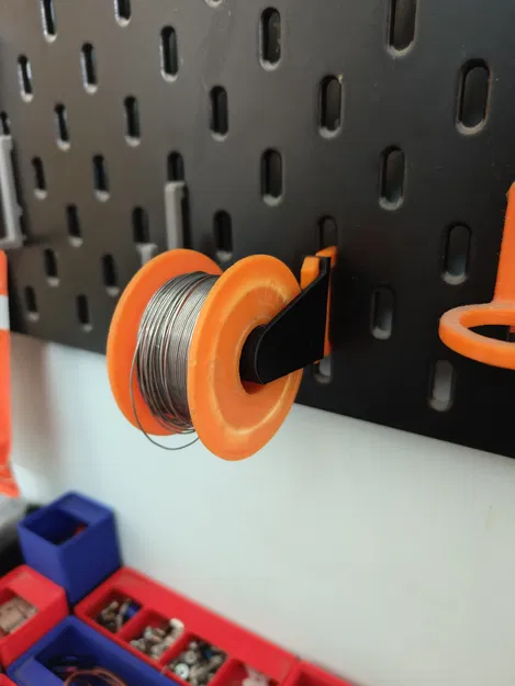 Giá đỡ cuộn dây thiếc hàn cho bảng ghim IKEA Skadis - Image 1