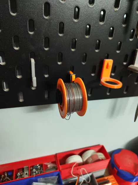 Giá đỡ cuộn dây thiếc hàn cho bảng ghim IKEA Skadis - Image 5