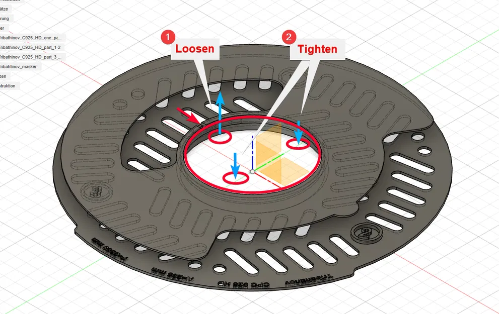 Mặt nạ Tribahtinov cho Celestron CPC 925 Edge HD & Núm vặn MyC925 - Image 7