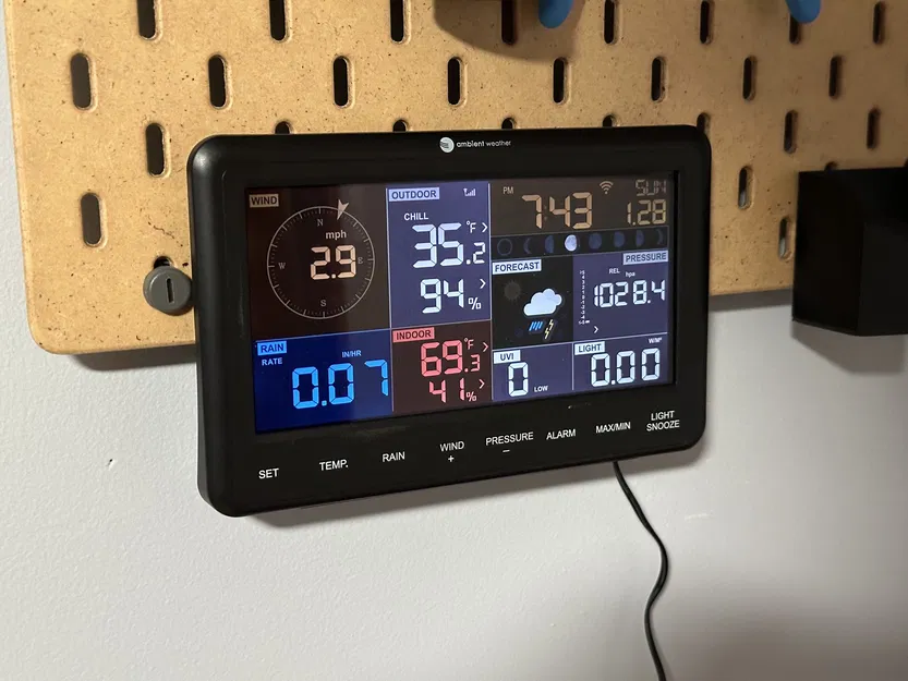 Adapter Gắn Màn Hình Thời Tiết Ambient WS-2902D Lên SKADIS - Image 1