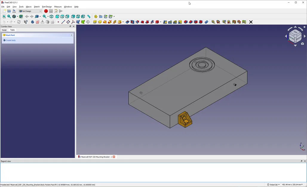 Giá đỡ gắn bộ nguồn Meanwell RSP-320 (Treo trần) cho vít gỗ M5 (cấy chìm) - Image 2