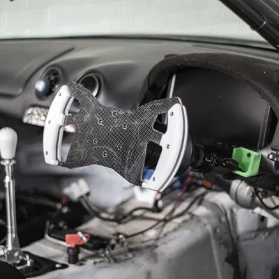 Vô Lăng Carbon Fibre Formula/GT3 & Đèn Báo Sang Số Arduino