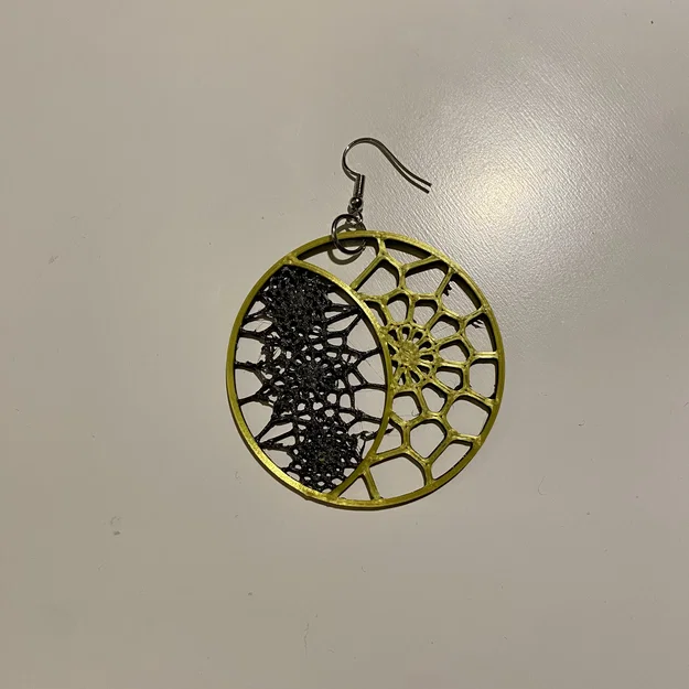 Bông Tai Mặt Trăng Voronoi - Image 2