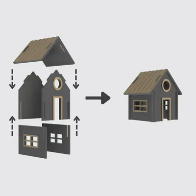 Kit Card Hình Ngôi Nhà (Đựng Danh Thiếp) - Bất Động Sản