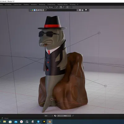 Cá Walleye trên khúc gỗ phong cách mafia. Cá gangster