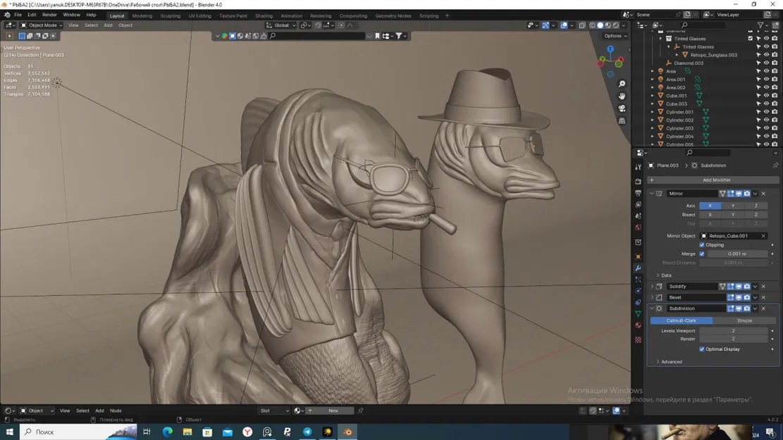 Cá Walleye trên khúc gỗ phong cách mafia. Cá gangster - Image 7