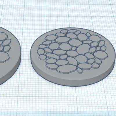 Mô hình Đế lót ly Họa tiết Đá