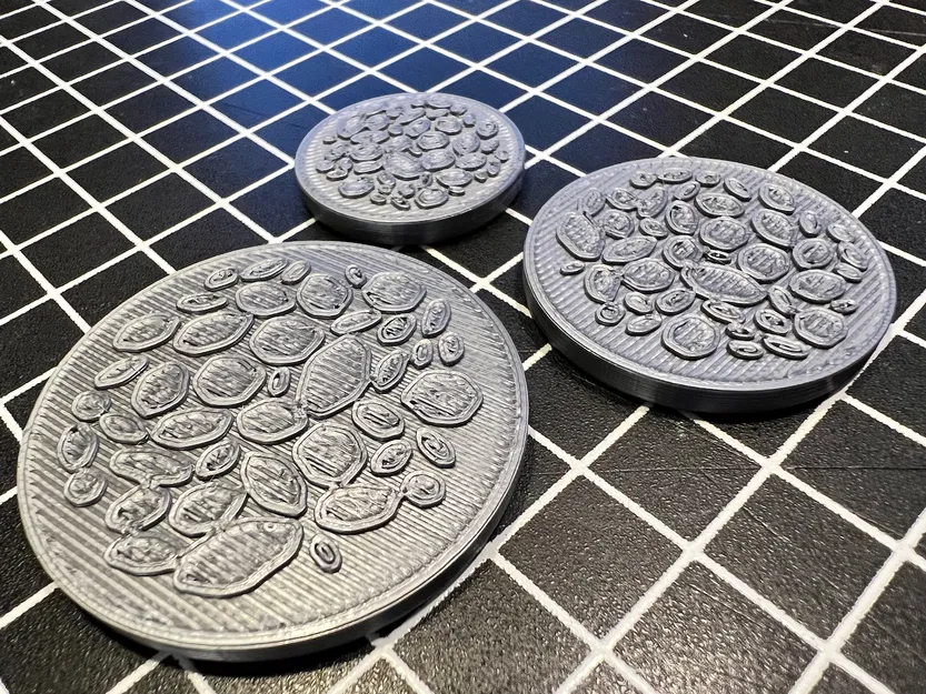 Mô hình Đế lót ly Họa tiết Đá - Image 3