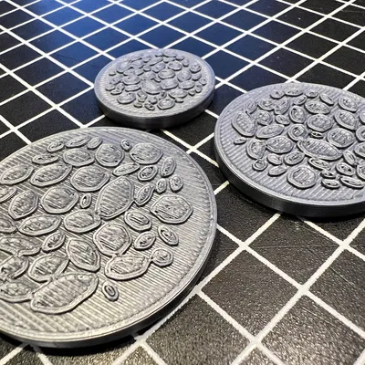 Mô hình Đế lót ly Họa tiết Đá