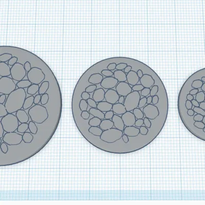 Mô hình Đế lót ly Họa tiết Đá
