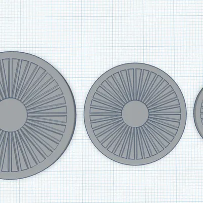 Chân Đế Miniature Họa Tiết Tua-bin