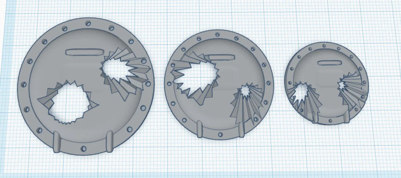Đế Tượng Miniature Họa Tiết Nắp Hầm Bị Hư Hỏng - Image 4