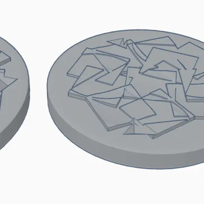 Mô hình đế lót ly miniature họa tiết rác thải