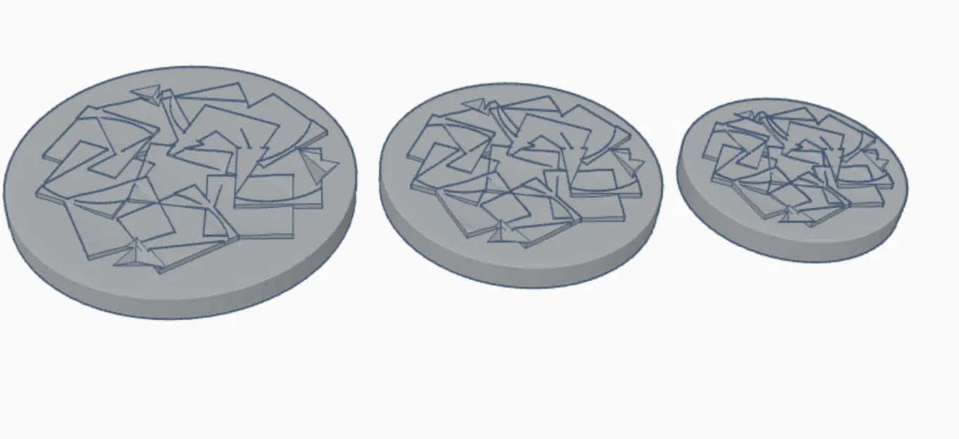 Mô hình đế lót ly miniature họa tiết rác thải - Image 4