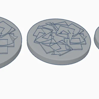 Mô hình đế lót ly miniature họa tiết rác thải