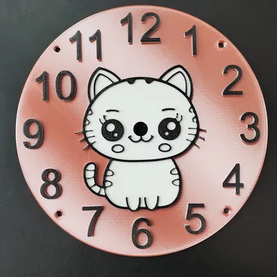 Đồng Hồ Treo Tường Hình Mèo Dễ Thương