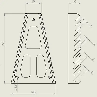 Giá Đựng Cờ Lê 8 hoặc 12 Cái