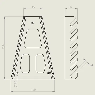 Giá Đựng Cờ Lê 8 hoặc 12 Cái