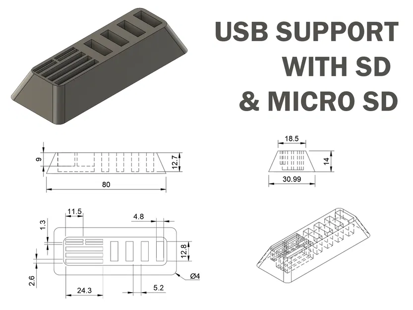 Giá đỡ USB, thẻ SD & Micro SD - Image 1