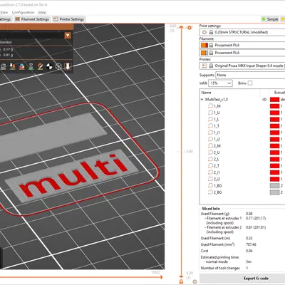 Mô Hình Thử Nghiệm Đổi Nhiều Màu Cho Máy In 1 Extruder Không MMU