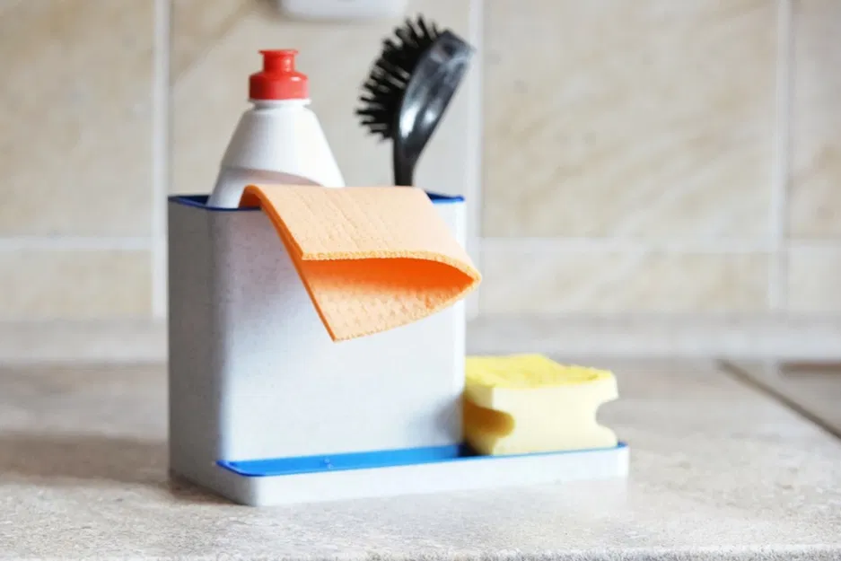 Dụng cụ tổ chức nhà bếp kèm hộp hứng nước tích hợp (Dễ in và hữu ích) - Image 1