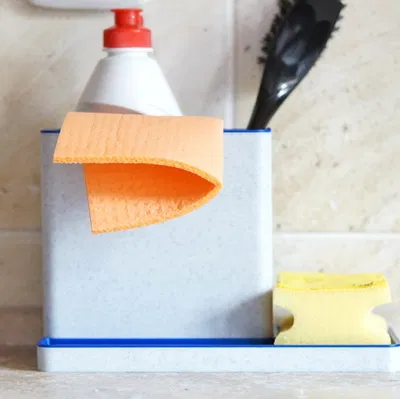 Dụng cụ tổ chức nhà bếp kèm hộp hứng nước tích hợp (Dễ in và hữu ích)