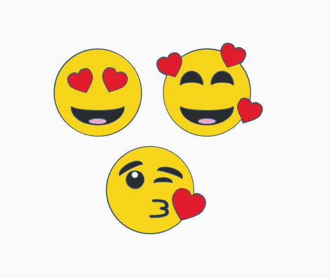 Bộ ba icon mặt cười "Loves smileys" - Image 1