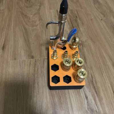 Giá Đỡ Bộ Chuyển Đổi Nhanh Đầu Nối Ống Khí 1/4" M Gridfinity