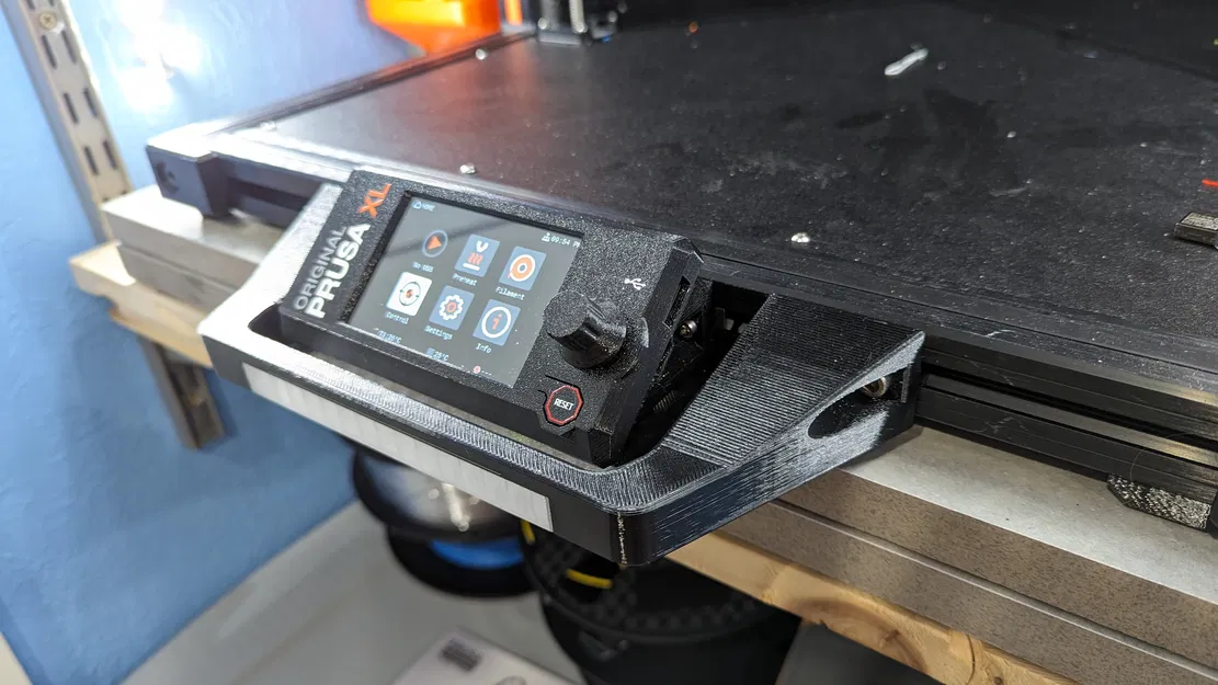 Tấm bảo vệ màn hình Prusa XL, ốp LCD, thanh trạng thái, 2 màu, không có lỗ thừa - Image 1