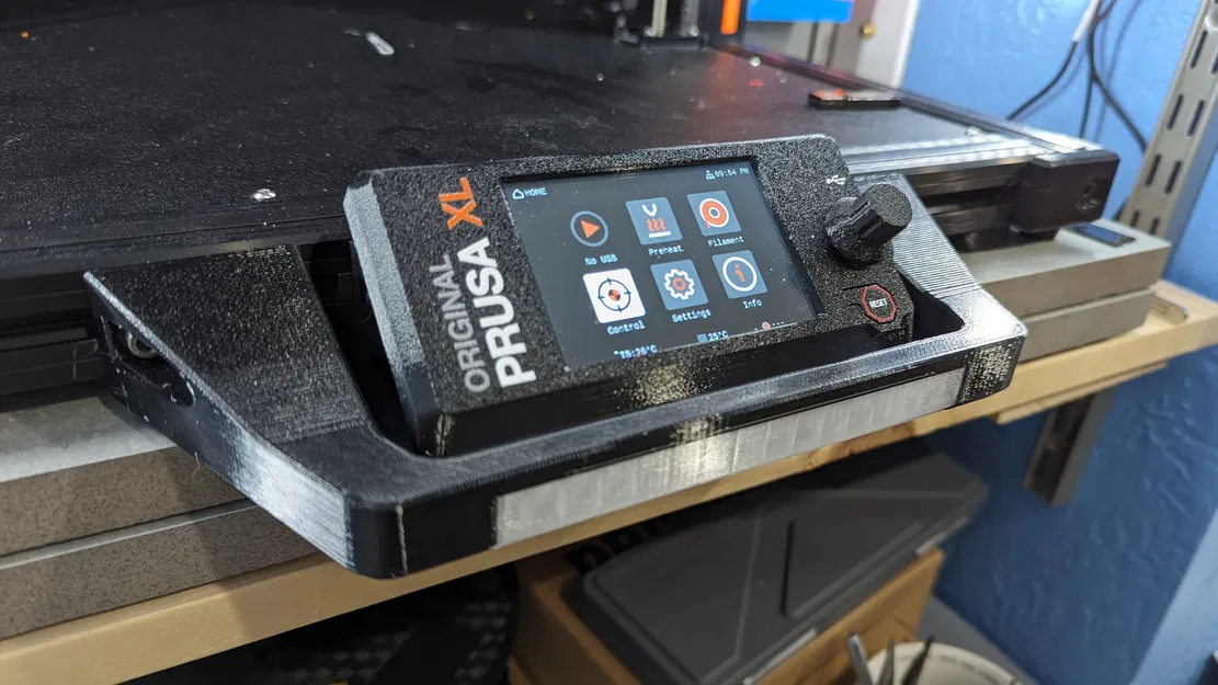 Tấm bảo vệ màn hình Prusa XL, ốp LCD, thanh trạng thái, 2 màu, không có lỗ thừa - Image 3