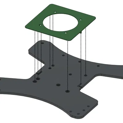 Dẫn Hướng Quạt Giường - Ender 3 NG - Tấm Stock BED2 - Phụ Kiện