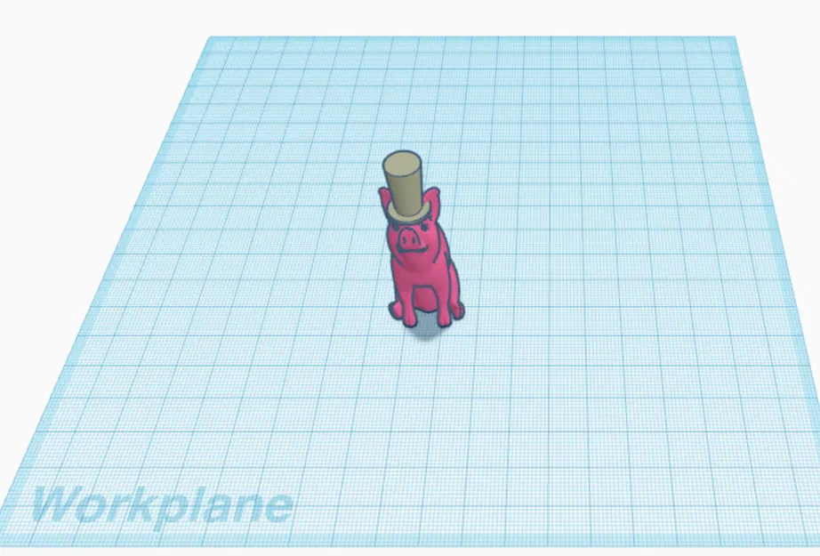 Mô hình 3D con heo đội nón - Image 1